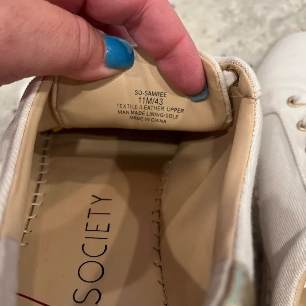 Sole Society Samree Leather & Twine Sneaker sz 11 EUC